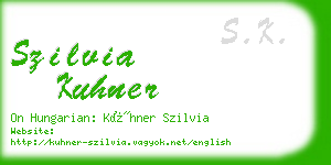 szilvia kuhner business card